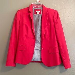 J Crew Coral Pink Blazer 2 PETITE